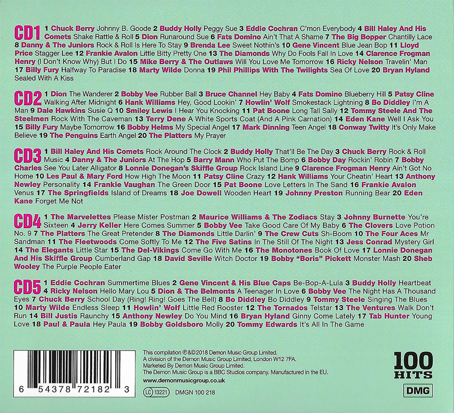 100 Hits The Best Rock n Roll Album : Back | CD Covers | Cover Century ...